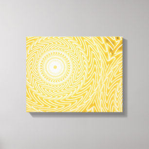 Gele cirkels canvas afdruk