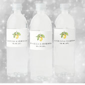 Gele citroen bruiloft waterfles etiket