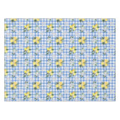 Gele citroenen en blauwe gingham check tafelkleed (Voorkant (Horizontaal))