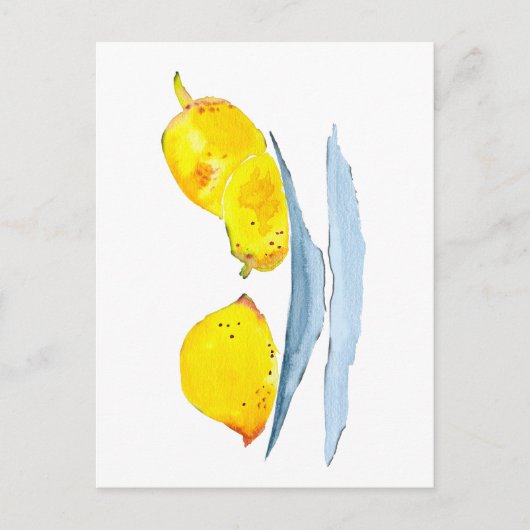 Gele citroenen fruit art briefkaart (Voorkant)