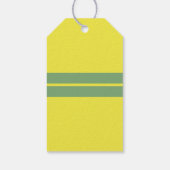 Gele citroenen met groen blad patroon dank u cadeaulabel (Achterkant)