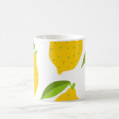 Gele citroenen, naadloos artistiek patroon. koffiemok (Center)