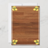 Gele citroenen Rood krab Hout Lowcountry uitnodigi Kaart (Achterkant)