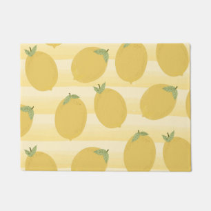 Gele citroenen zomer fruit waterverf leuk helder deurmat