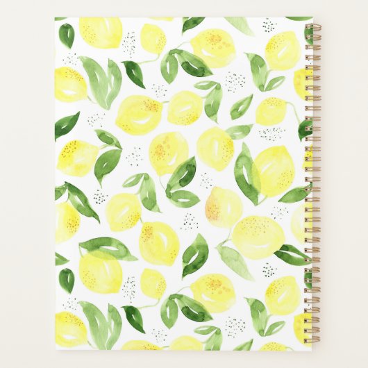 Gele Citrus Lemon Planner (Achterkant)