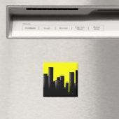 gele cityscape magneet (Insitu (Vaatwasser))