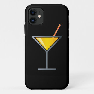 Gele Cocktail Martini Glass iPhone 11 Hoesje