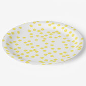 Gele Confetti/pokadots Papieren Bordje (Gekanteld)