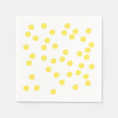 Gele Confetti/pokadots Servet (Voorkant)