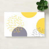 Gele, coole, moderne, trendmatige geometrische kun post-it® notes (Kantoor)