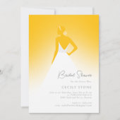 Gele Couture Trouwjurk Vrijgezellenfeest Kaart (Voorkant)