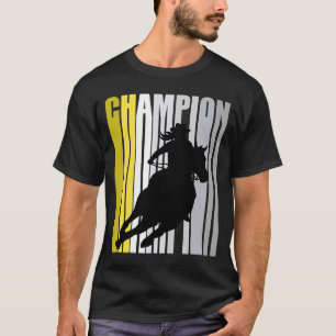 Gele Cowgirl Champion Horse Riding Barrel Racing T-shirt