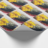 Gele Crocus Flowers Cadeaupapier (Hoek)