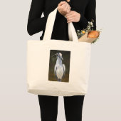 Gele Crowned Night Heron Grote Tote Bag (Voorkant (product))