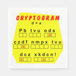 Gele cryptogram servet