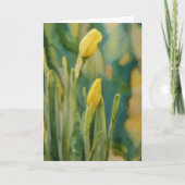 Gele Daffodil Bloemen in Bud Art Note Kaart (Voorkant)