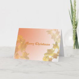 Gele daffodil bloemen kerstwenskaart. feestdagen kaart