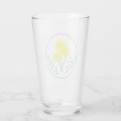 Gele Daffodil Bunch Floral Spring Wedding Favor Glas (Achterkant)