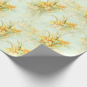 gele Daffodil Floral Flower Pattern Gift Cadeaupapier (Hoek)