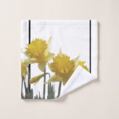 Gele Daffodil Flowers Garden Bath Towel Set Bad Handdoek (Wasdoekje)