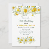 Gele Daffodil Lente Rustieke Bloemen Verjaardag Kaart (Voorkant)