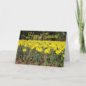 Gele Daffodil tuinrooster Feestdagen Kaart (Voorkant)