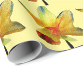 Gele Daffodil waterverf art Spring Flower Cadeaupapier (Rol Hoek)