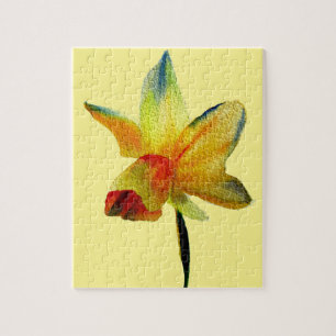 Gele Daffodil waterverf art Spring Flower Legpuzzel