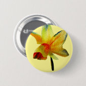 Gele Daffodil waterverf art Spring Flower Ronde Button 5,7 Cm (Voorkant /achterkant)