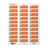 Gele Daffodil Waterverf Return Address Labels (Full Sheet)