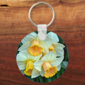 Gele daffodilbloemen sleutelhanger (Voorkant)