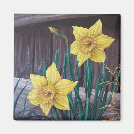 Gele Daffodils Magneet (Voorkant)