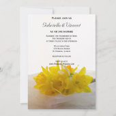 Gele Daffodils op White Spring Wedding Kaart (Voorkant)