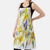 Gele Daffodils Waterverf Illustratie Schort (Insitu)