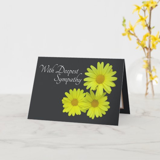 Gele dagen tegen grijze achtergrond sympathie kaart (Gele Bloem)