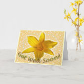 Gele daglelies beterschap kaart (Gele Bloem)