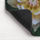 Gele dahlia flower blossom mousepad gift idee muismat (Hoek)