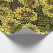 Gele Dahlia-tuin Cadeaupapier (Hoek)