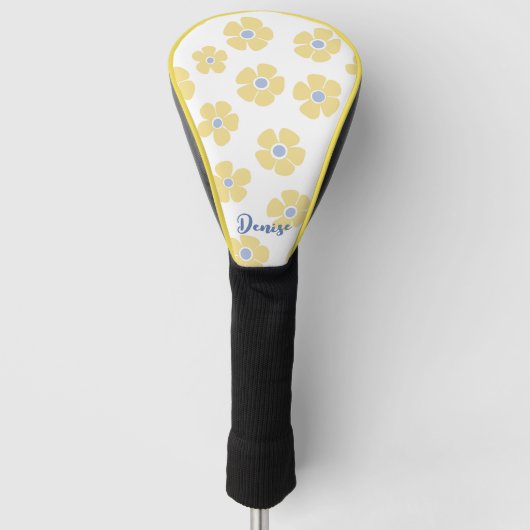 Gele Daisies Dames Golfheadcover (Voorkant)