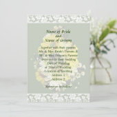 Gele Daisies en White Mums Wedding Invitation Kaart (Staand voorkant)