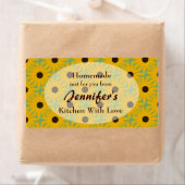 Gele Daisies Homemade door gepersonaliseerd Etiket (Insitu)