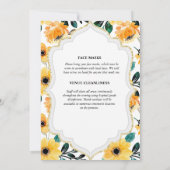 Gele daisy bride bruiloft bloem kaart (Achterkant)