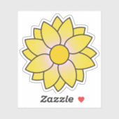 Gele Daisy Decorative Sticker (Vel)