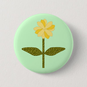 Gele Daisy Flower Button