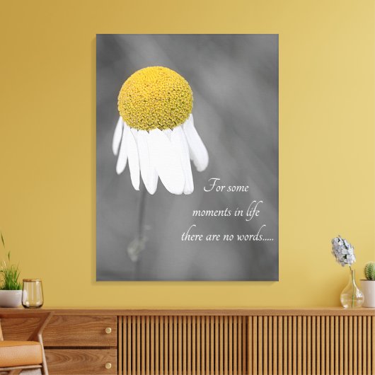 Gele Daisy flower Canvas Afdruk (Insitu (Woonkamer))