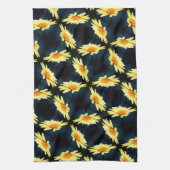 Gele Daisy Flower Close Up Pattern Theedoek (Verticaal)