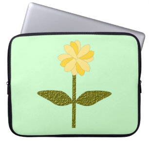 Gele Daisy Flower Laptop Bag Sleeve
