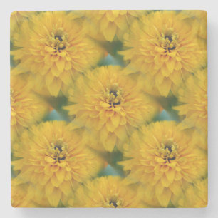 Gele Daisy Flower Nature Art Pattern Stenen Onderzetter