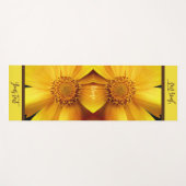 Gele Daisy Flower Petals en Center Personalized Yogamat (Voorkant (horizontaal))