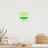 Gele Daisy Flower print (Keuken)